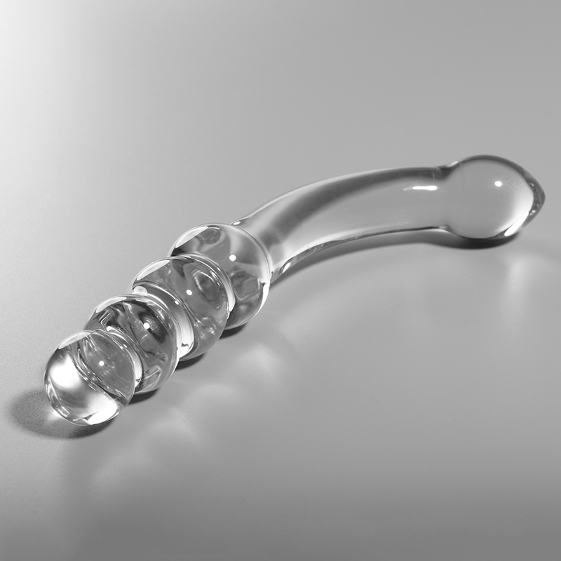 Alternative view of NEBULA SERIES BY IBIZA - MODEL 14 DILDO BOROSILICATE GLASS CLEAR 18.5 CM -O- 3 CM