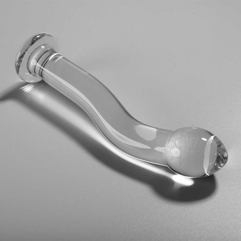 Alternative view of NEBULA SERIES BY IBIZA - MODEL 18 DILDO BOROSILICATE GLASS CLEAR 18.5 CM -O- 3.5 CM