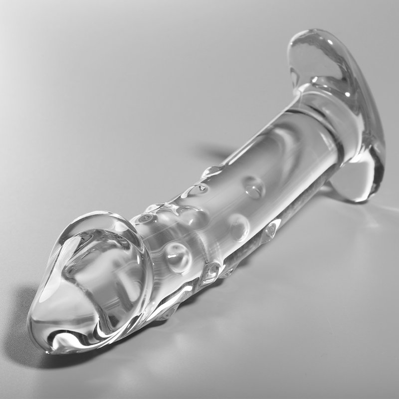 Alternative view of NEBULA SERIES BY IBIZA - MODEL 19 DILDO BOROSILICATE GLASS CLEAR 18.5 CM -O- 4 CM