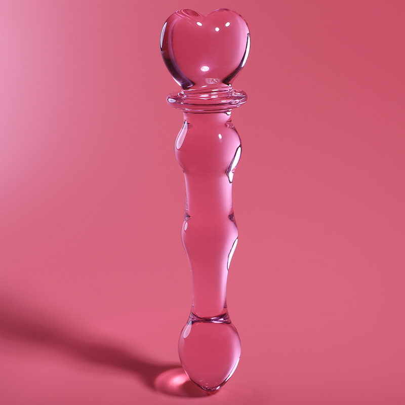 Alternative view of NEBULA SERIES BY IBIZA - MODEL 21 DILDO BOROSILICATE GLASS PINK 20.5 CM -O- 3.5 CM