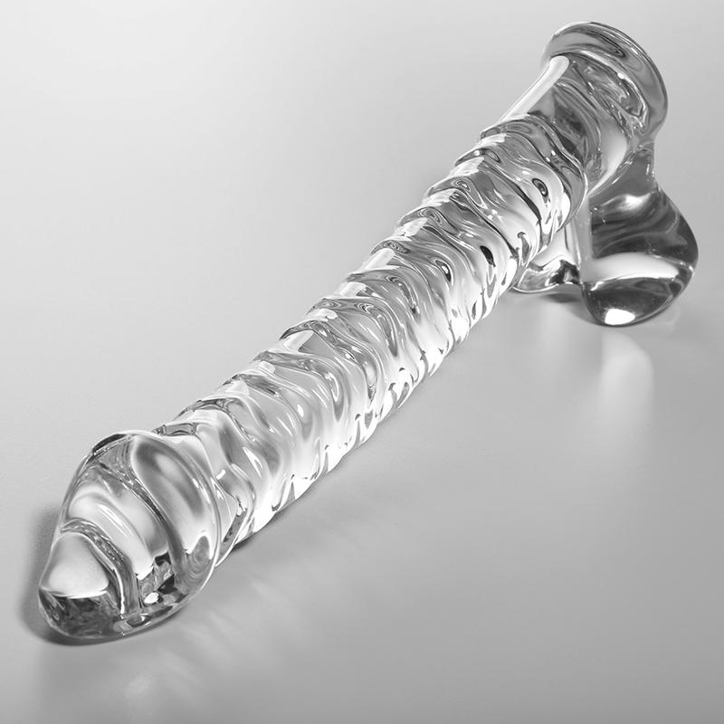 Alternative view of NEBULA SERIES BY IBIZA - MODEL 23 DILDO BOROSILICATE GLASS CLEAR 21.5 CM -O- 4 CM