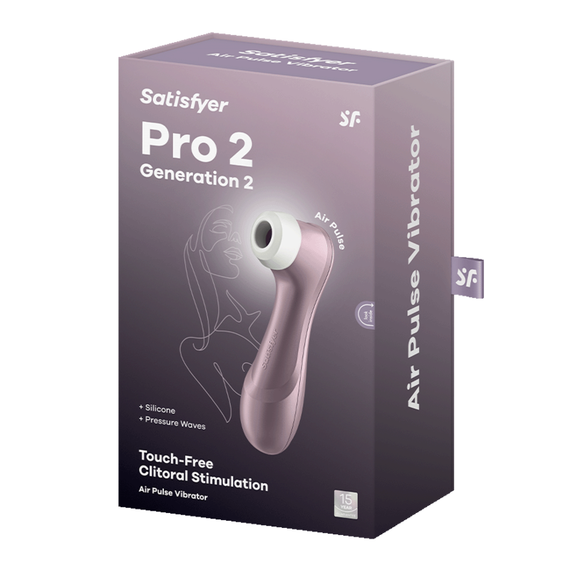 img_150820_7b78df2b4b7dbcb3a72f27056e8fbbc6_1png - Sex Shop | Lodia.gr - 100% Διακριτική Και Παράδοση με courier της επιλογή σας Satisfyer Pro 2 Generation 2 air-pulse vibrator on a purple gradient retail box with the device image and branding.
