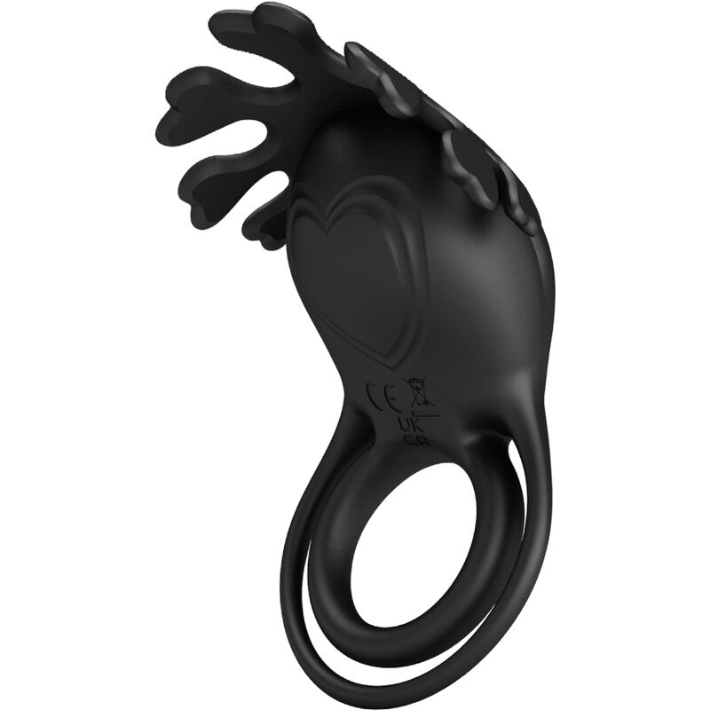 Alternative view of PRETTY LOVE - RUBEN VIBRATOR RING 7 VIBRATIONS BLACK SILICONE