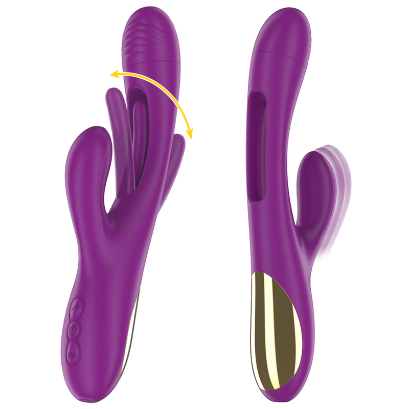 Alternative view of INTENSE - APOLO RECHARGEABLE MULTIFUNCTION VIBRATOR 7 VIBRATIONS WITH SWINGING MOTION PURPLE