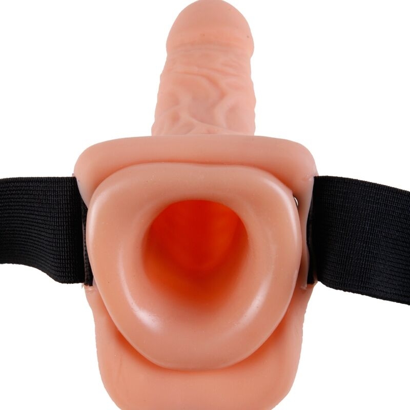 Alternative view of FETISH FANTASY SERIES - ADJUSTABLE HARNESS REMOTE CONTROL REALISTIC PENIS WITH TESTICLES 17.8 CM