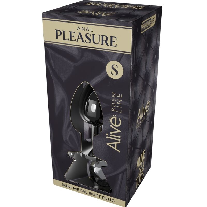 Alternative view of ALIVE - ANAL PLEASURE MINI PLUG METAL BLACK SIZE S