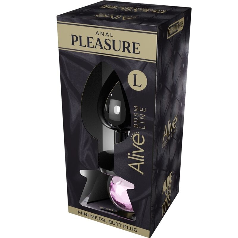 Alternative view of ALIVE - ANAL PLEASURE MINI PLUG METAL PINK SIZE L