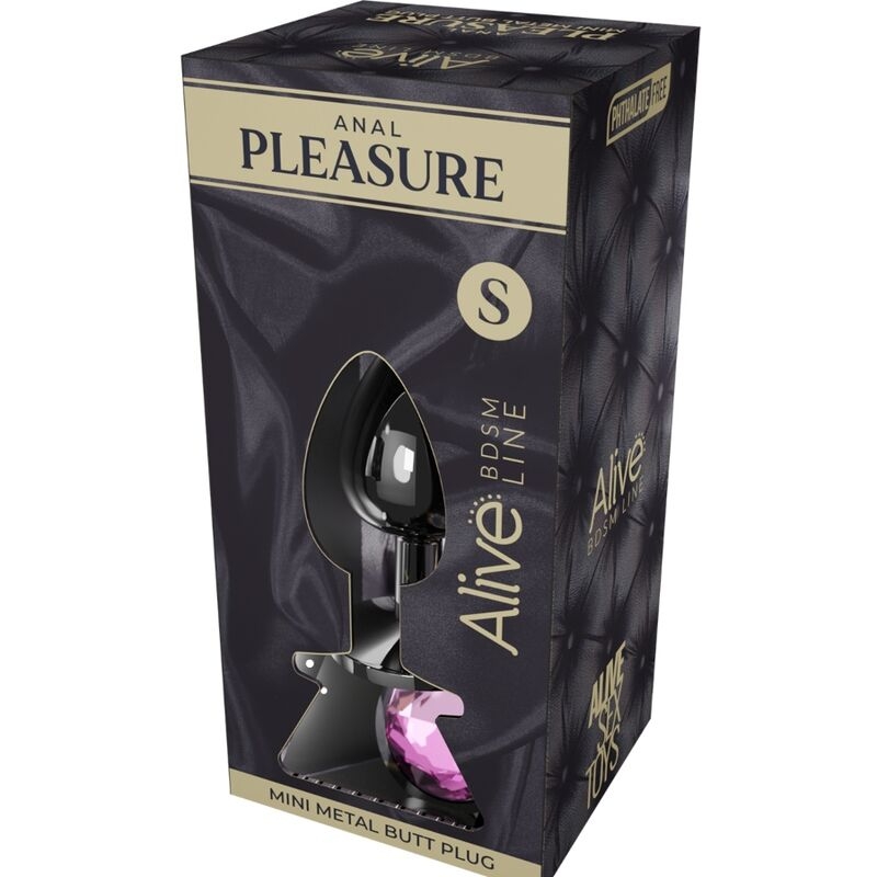 Alternative view of ALIVE - ANAL PLEASURE MINI PLUG METAL PINK SIZE S