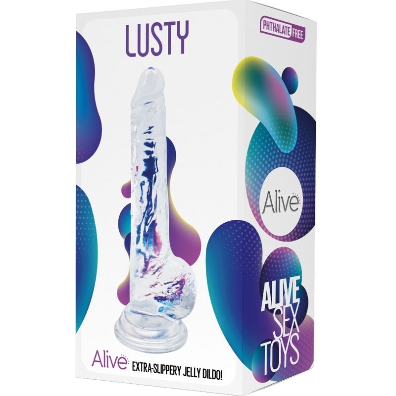 Alternative view of ALIVE - LUSTY REALISTIC PENIS TRANSPARENT 18 CM