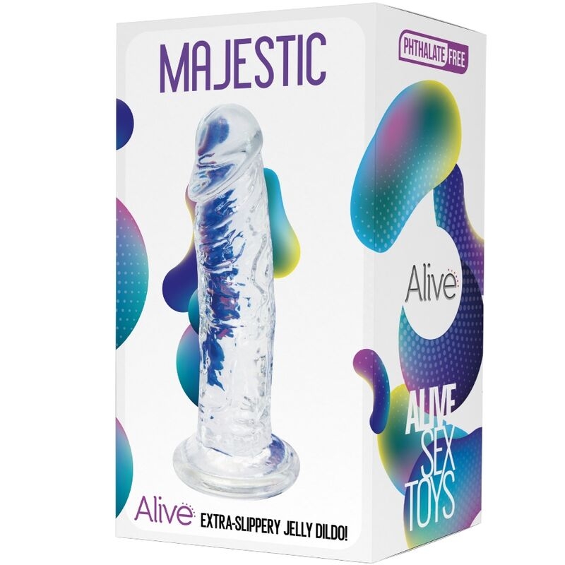 Alternative view of ALIVE - MAJESTIC REALISTIC PENIS TRANSPARENT 14.7 CM