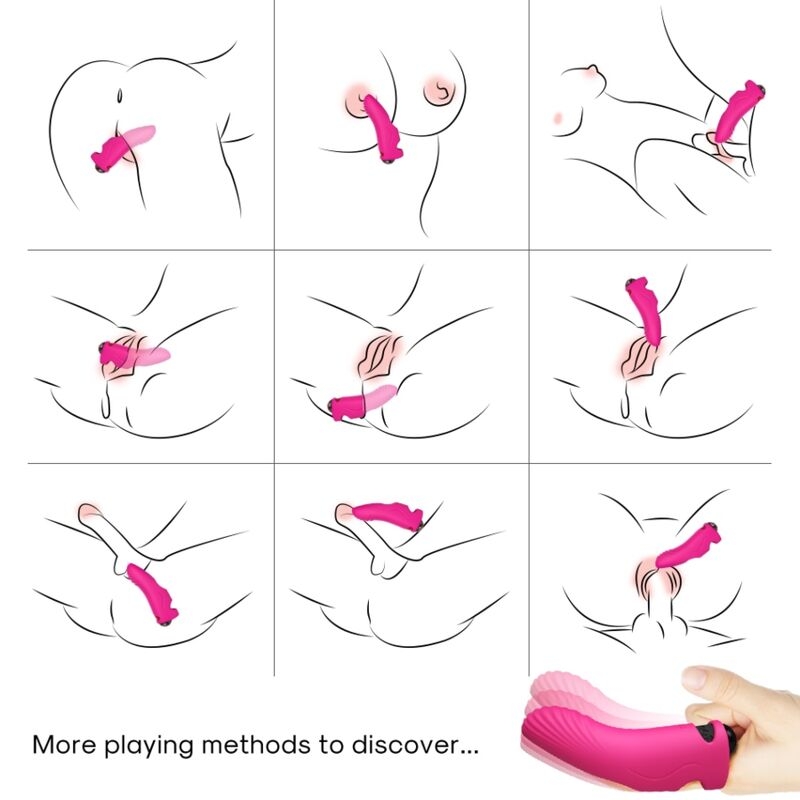 Alternative view of ARMONY - AURORA VIBRATOR FINGER FUCHSIA