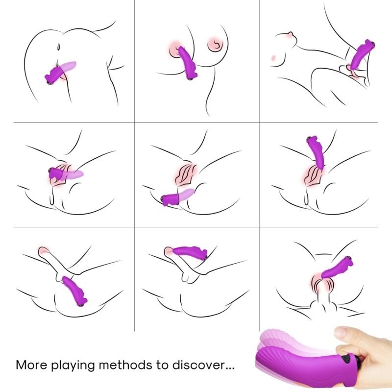 Alternative view of ARMONY - AURORA VIBRATOR FINGER PURPLE