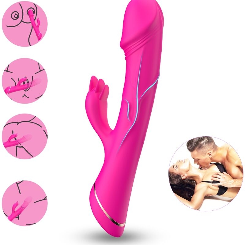 Alternative view of ARMONY - DILDO VIBRATOR RABBIT SILICONE FUCHSIA