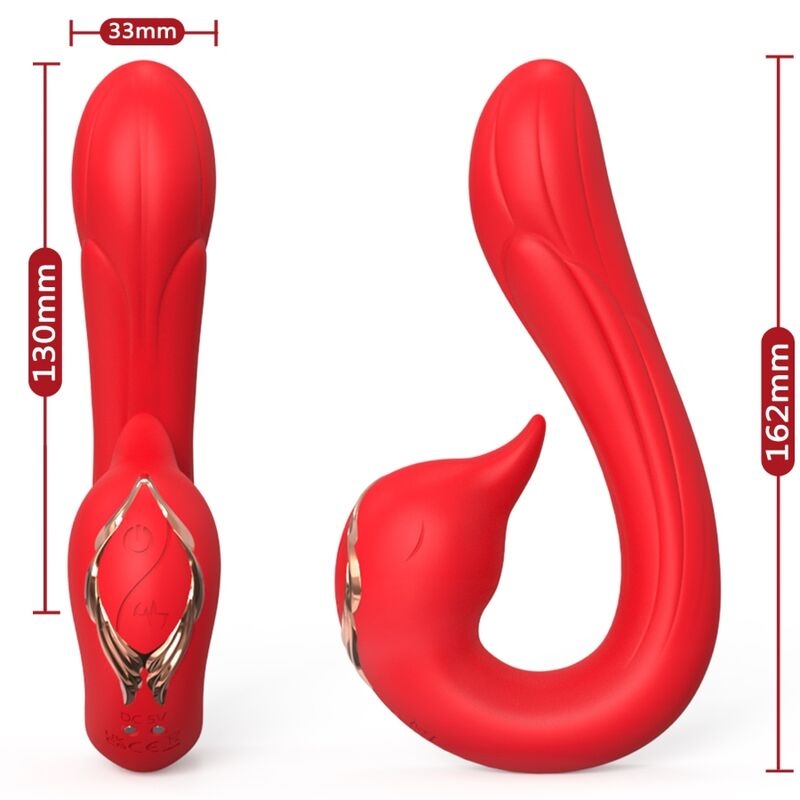 Alternative view of ARMONY - DELFIN VIBRATOR MULTIPOSITION  HEAT EFFECT RED