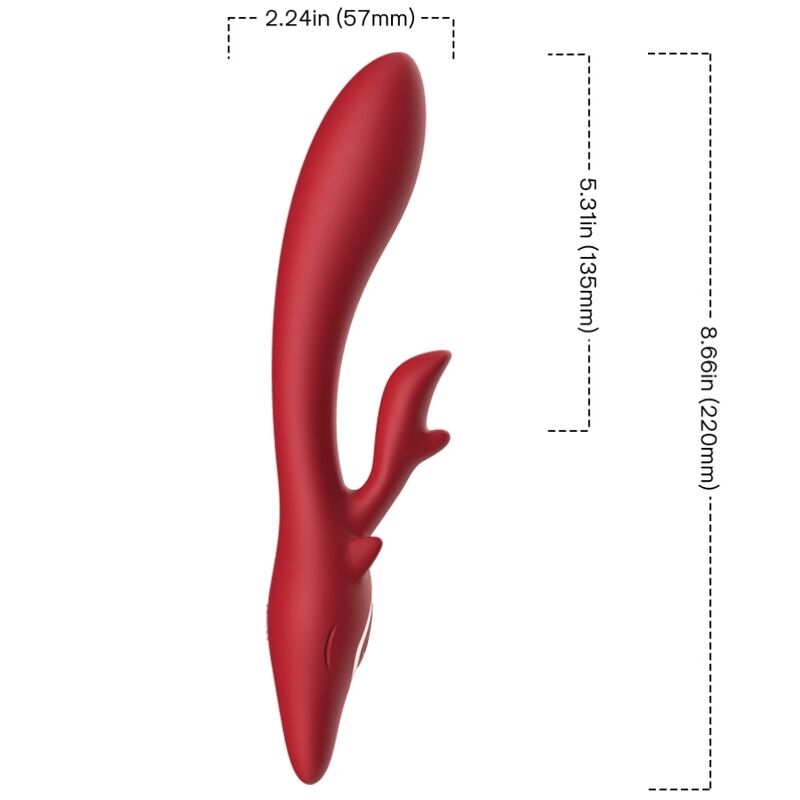 Alternative view of ARMONY - ELK VIBRATOR RABBIT CURVED RED