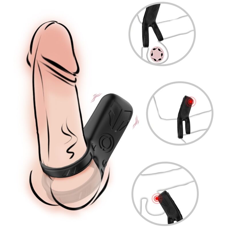 Alternative view of ARMONY - DOUBLE RING VIBRATOR BLACK