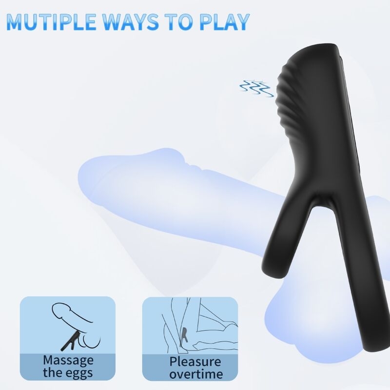 Alternative view of ARMONY - DOUBLE RING VIBRATOR BLACK