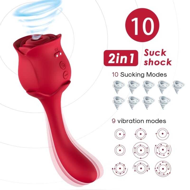 Alternative view of ARMONY - ROSELOVER CLITORIS SUCTION  STIMULATOR RED
