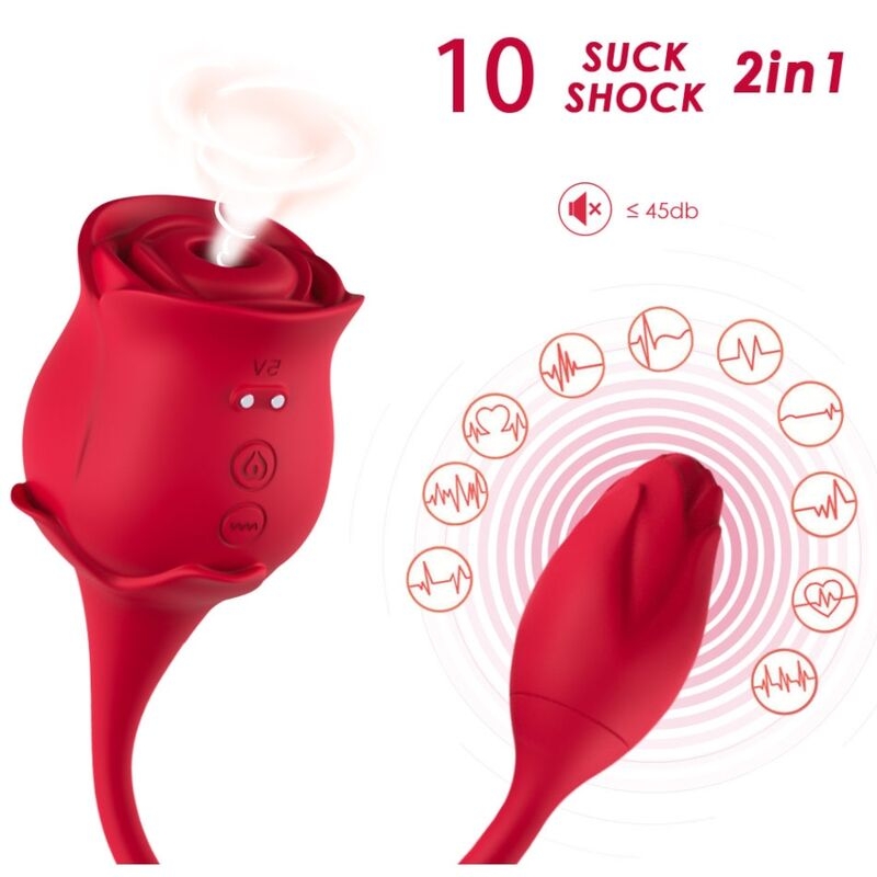 Alternative view of ARMONY - PINK CLITORIS SUCKER  VIBRATOR 10 MODES RED