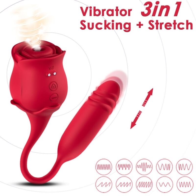 Alternative view of ARMONY - ROSEKNIGTH CLITORIS SUCKER  VIBRATOR RED
