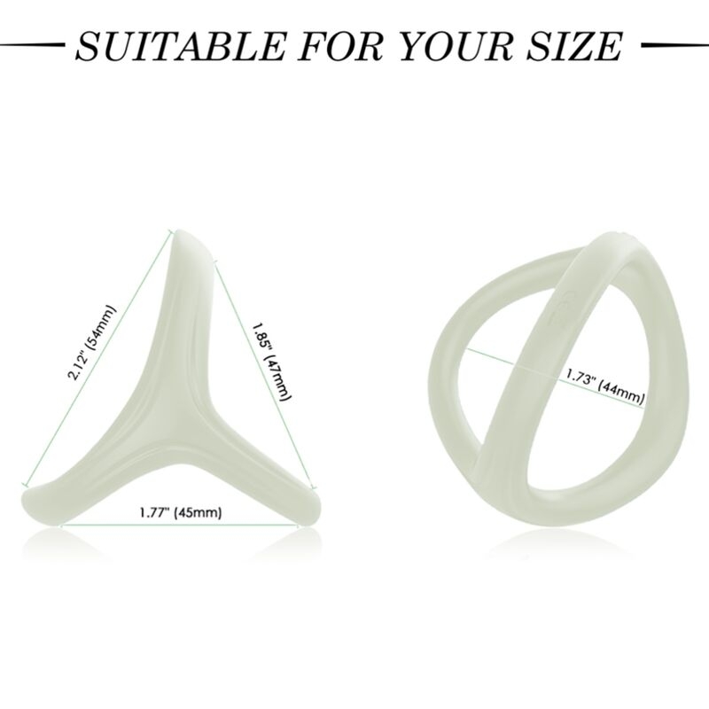 Alternative view of ARMONY - TRESOR DOUBLE SILICONE RING LUMINOUS