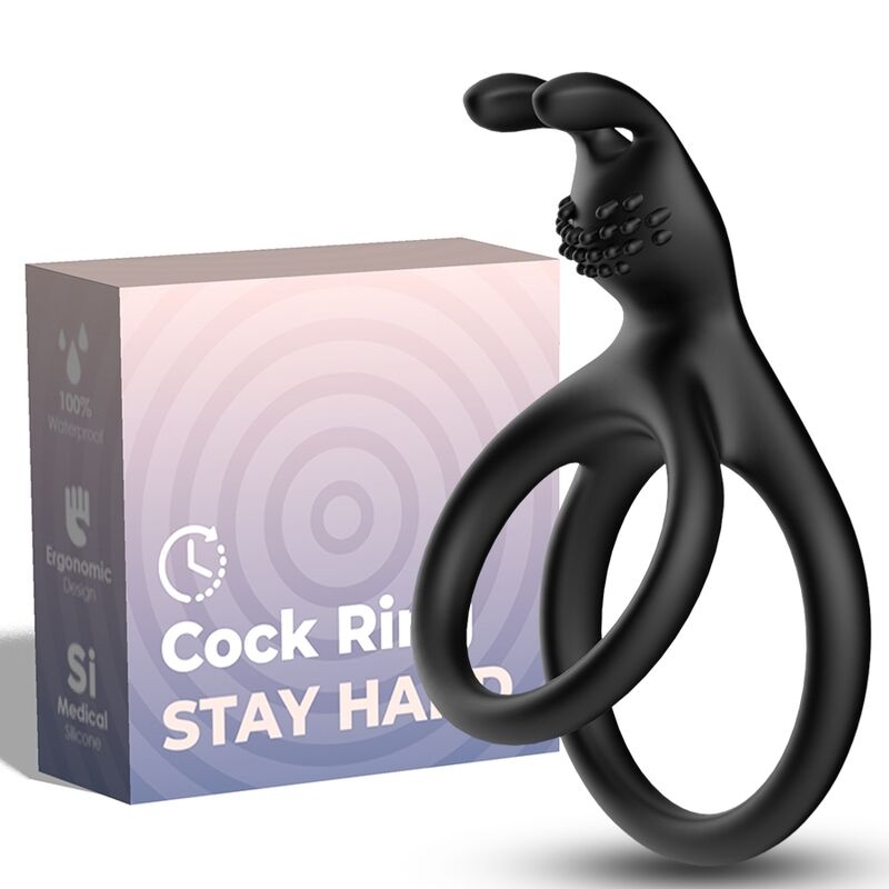 Alternative view of ARMONY - TENSY DOUBLE RABBIT RING BLACK