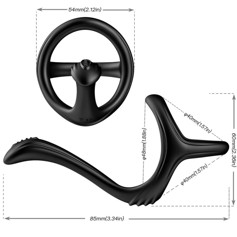 Alternative view of ARMONY - TREASURE DOUBLE ANAL RING BLACK