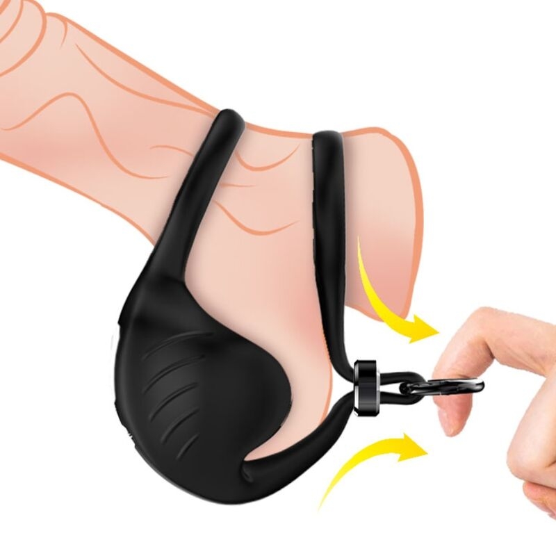 Alternative view of ARMONY - MANTA SCROTUM VIBRATOR RING REMOTE CONTROL BLACK