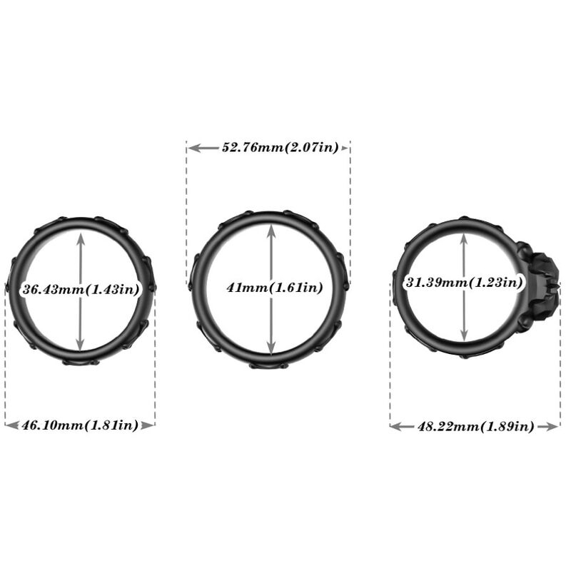 Alternative view of ARMONY - RINGS CALAVERA SILICONE BLACK