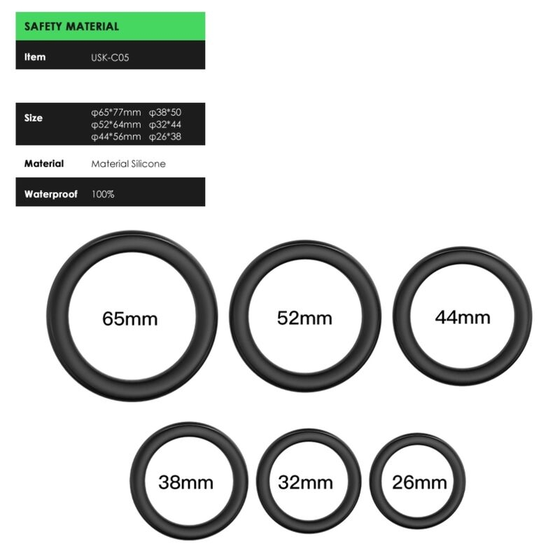 Alternative view of ARMONY - LOCK RINGS SILICONE BLACK