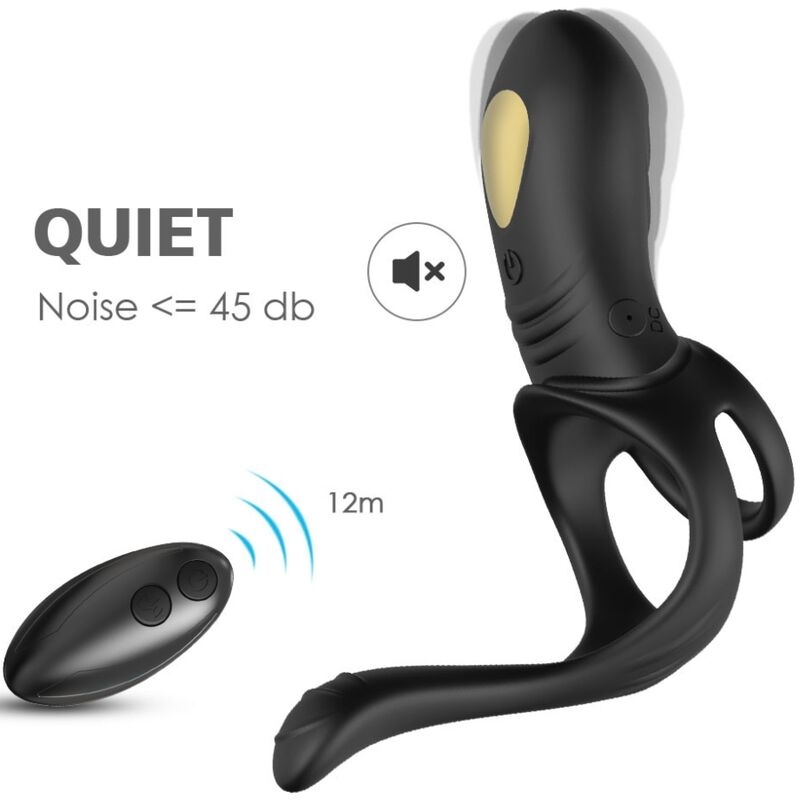 ARMONY - JOY JUMPER RING VIBRATOR FOR COUPLES ANAL PLUG REMOTE CONTROL BLACK