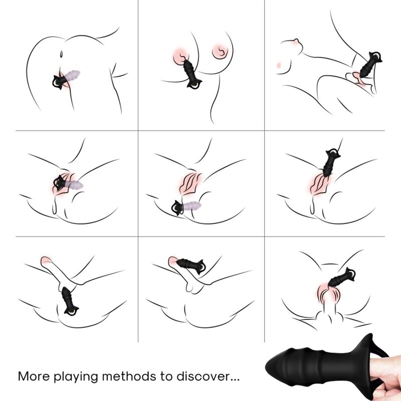 Alternative view of ARMONY - KYLIN FINGER VIBRATOR  ANAL PLUG REMOTE CONTROL BLACK