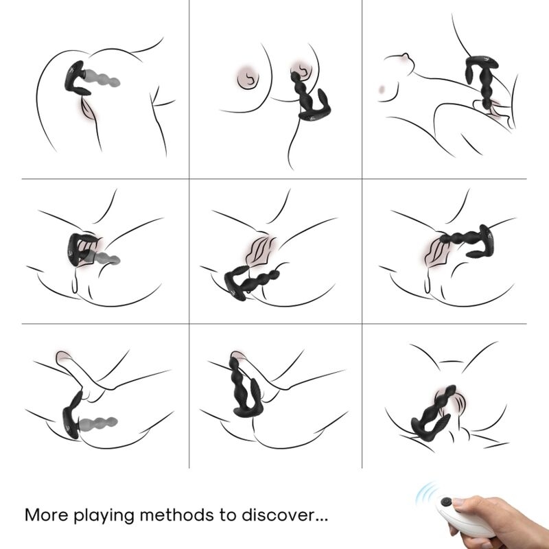 Alternative view of ARMONY - MANFUN VIBRATOR  STIMULATOR ANAL PLUG REMOTE CONTROL BLACK