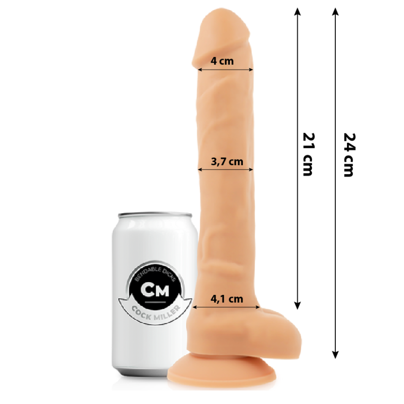 COCK MILLER - SILICONE DENSITY ARTICULABLE COCKSIL 24 CM