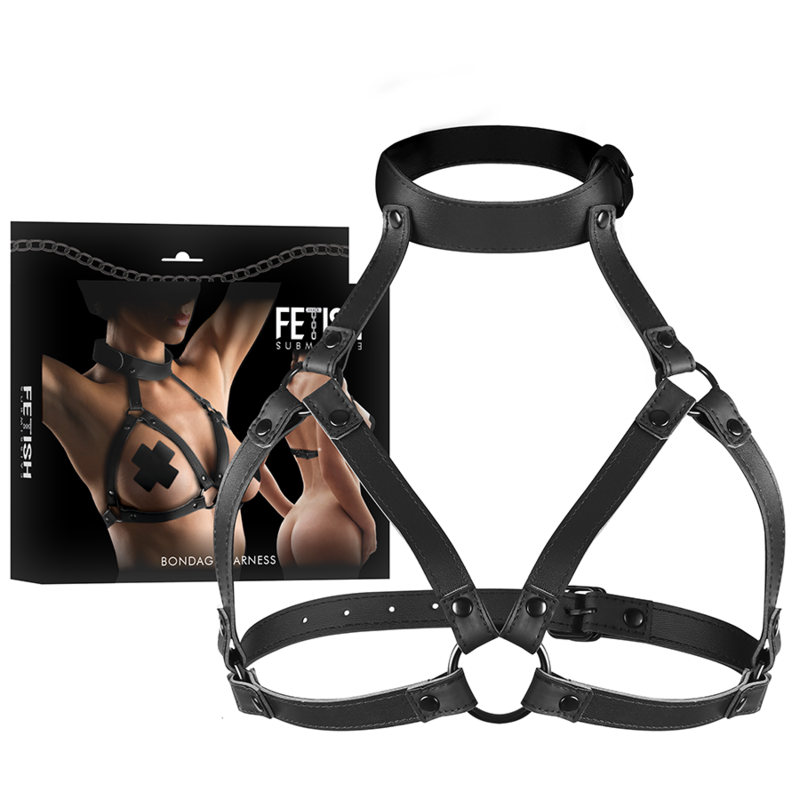 Alternative view of FETISH SUBMISSIVE BONDAGE - ADJUSTABLE CHEST HARNESS