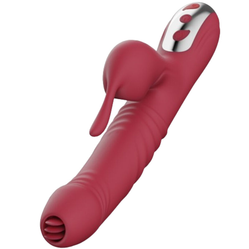 ARMONY - SUCK VIBRATOR SUCKER WITH STIMULATING TONGUE BURGUNDY
