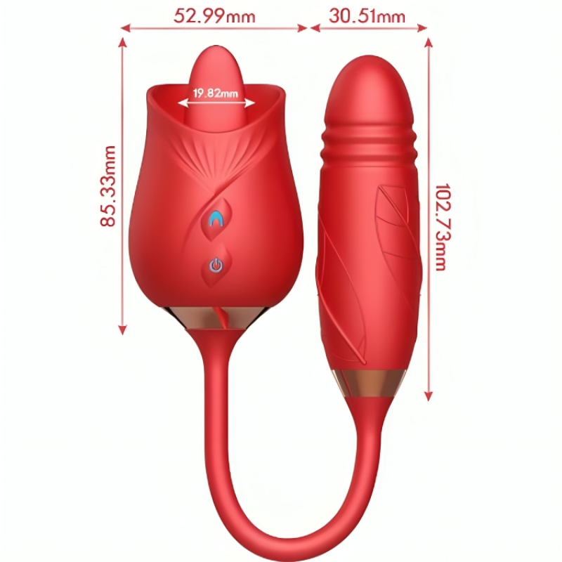 Alternative view of ARMONY - DELIGHT FLOWER VIBRATOR  THRUSTING WITH RED TONGUE