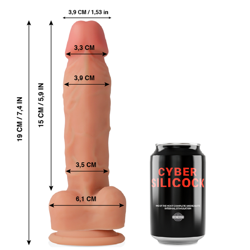 Alternative view of CYBER SILICOCK - OLIVER ULTRA REALISTIC SOFT LIQUID SILICONE 19 CM -O- 3.9 CM