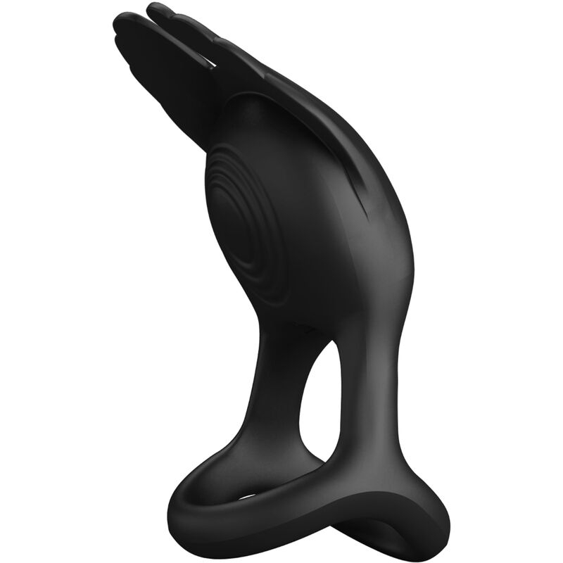Alternative view of PRETTY LOVE - SILAS VIBRANT PENIS RING 7 VIBRATIONS BLACK SILICONE