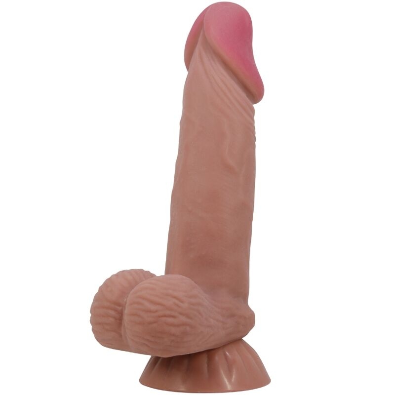 Alternative view of PRETTY LOVE - SLIDING SKIN SERIES REALISTIC DILDO WITH SLIDING BROWN SKIN SUCTION CUP 19.4 CM