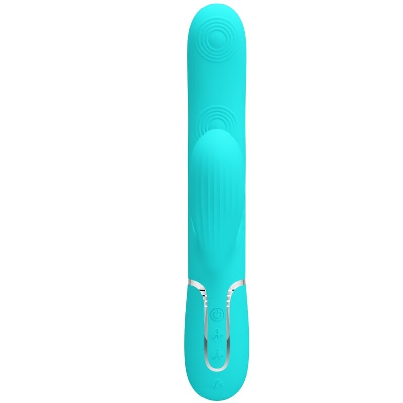 Alternative view of PRETTY LOVE - PERLITA MULTIFUNCTION 3 IN 1 G-SPOT VIBRATOR AQUA GREEN