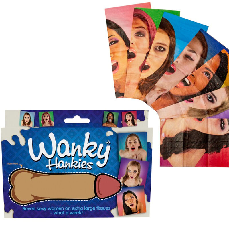 SPENCER  FLEETWOOD - WANKY HANKIES 7 EXTRA LARGE WOMENS HANDKERCHIEFS
