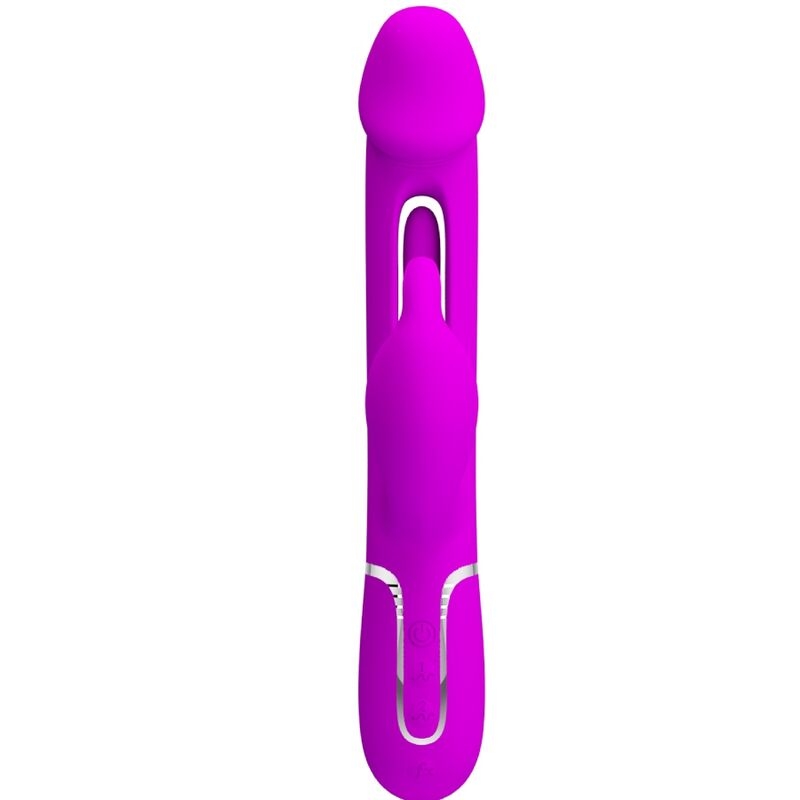 Alternative view of PRETTY LOVE - KAMPAS RABBIT 3 IN 1 MULTIFUNCTION VIBRATOR WITH TONGUE FUCHSIA