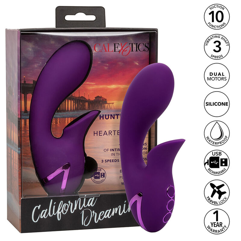 Alternative view of CALEXOTICS - HUNTINGTON BEACH HEARTBREAKER STIMULATOR  SUCTIONER PURPLE BY CALIFORNIA DREAMING