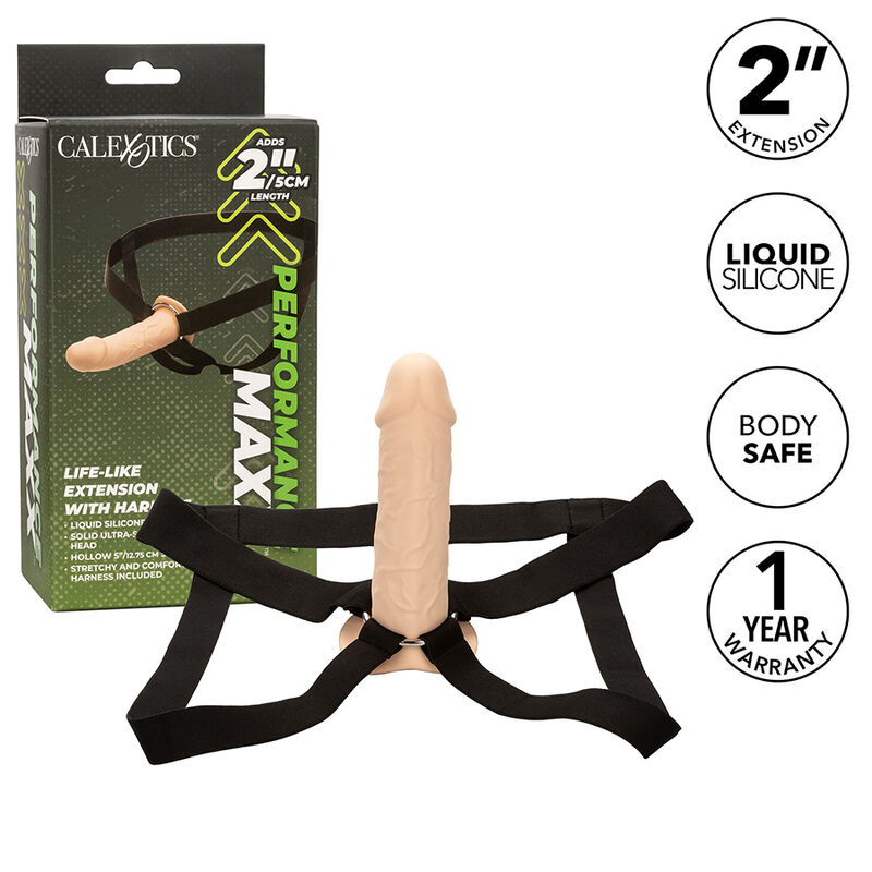 Alternative view of CALEXOTICS - PERFORMANCE MAXX LIFE-LIKE EXTENSION WITH HARNESS LIGHT SKIN