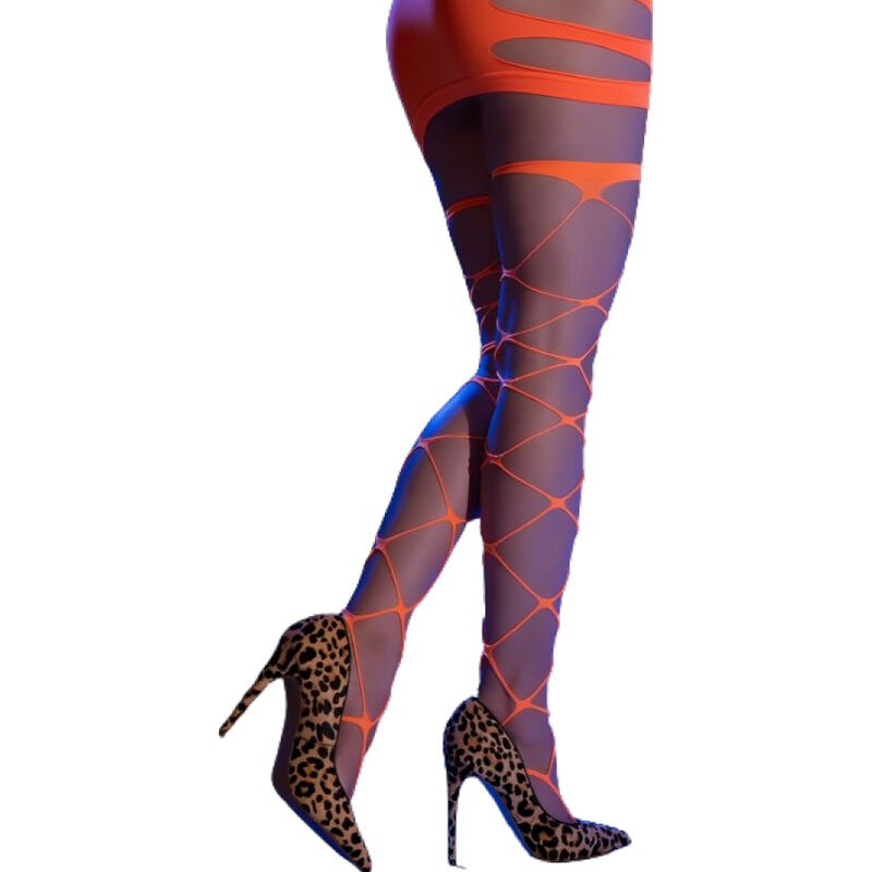 Alternative view of CHILIROSE - CR 4706 CABARET TIGHTS ORANGE S/M