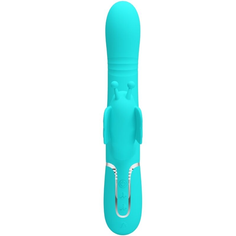 Alternative view of PRETTY LOVE - MULTIFUNCTION RABBIT VIBRATOR 4 IN 1 BUTTERFLY AQUA GREEN