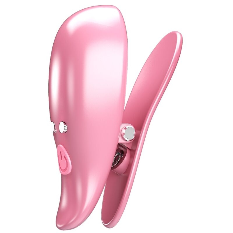 Alternative view of PRETTY LOVE - LEAF VIBRATING NIPPLE CLAMPS PINK