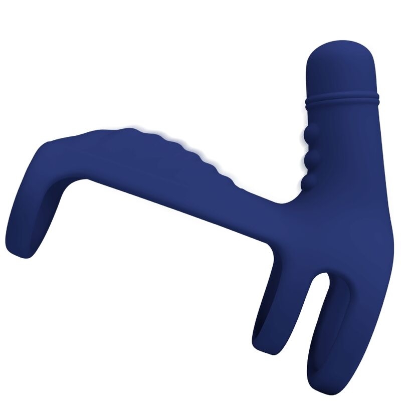 Alternative view of PRETTY LOVE - ELISH VIBRATING RING WITH EXTENSION BLUE