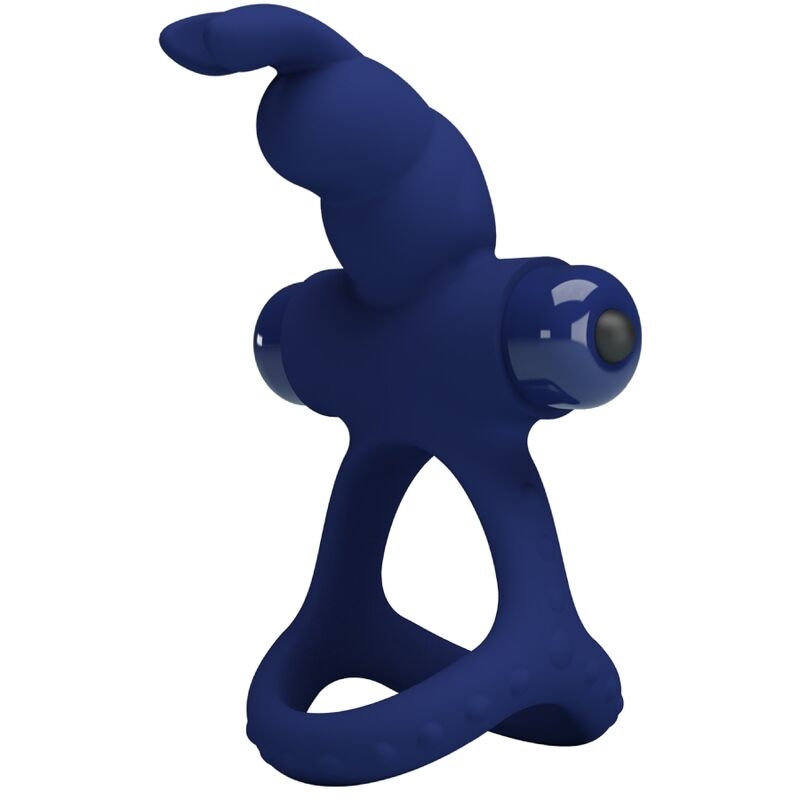 Alternative view of PRETTY LOVE - LUCHITO DOUBLE VIBRATING RING RABBIT BLUE